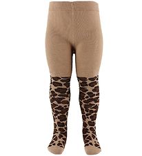 Fuzzies Tights - Brown Leopard Print