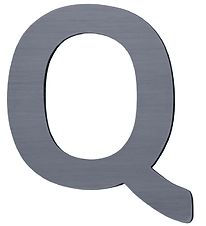 Sebra Wooden Letter - Q - Grey