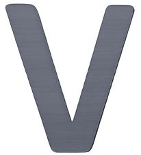 Sebra Wooden Letter - V - Grey