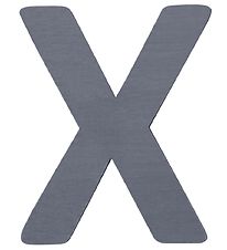 Sebra Wooden Letter - X - Grey
