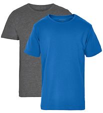 Minymo T-shirt - 2-Pack - Blue/Grey