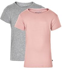 Minymo T-shirt - 2-Pack - Pink/Grey