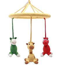 NatureZoo Baby Mobile - Yellow w. Hippo/Giraffe/Donkey