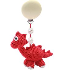 NatureZoo Pram Clip Toy - Mrs. Dino - Red