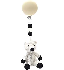 NatureZoo Pram Clip Toy - Sir Polar bear - White
