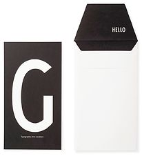 Design Letters Kort m. Kuvert - Svart m. G