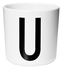 Design Letters Melamine Cup - White w. U