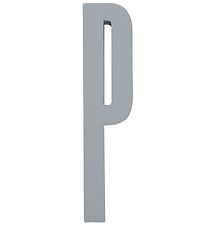Design Letters Wooden Letter - P - Grey