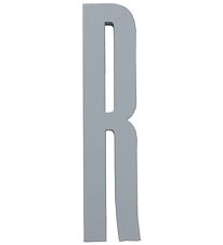 Design Letters Wooden Letter - R - Grey
