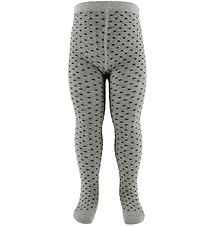 Fuzzies Tights - Grey w. Dots