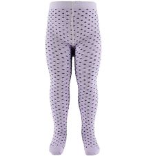 Fuzzies Tights - Pale Lavender w. The Purple Dots
