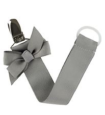 By Stær Pacifier Clip - Gray w. Bow