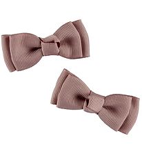 Bows By Str Bow Hair Clips - Double Bow - 2-Pack - 6 cm - Antiq
