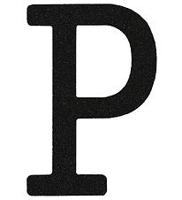 Thats Mine Letter - P - Black Glitter