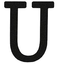 Thats Mine Letter - U - Black Glitter