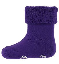 Fuzzies Baby Socks - Non-Slip - Purple