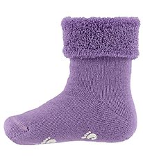 Fuzzies Baby Socks - Non-Slip - Lavender