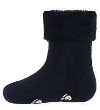 Fuzzies Baby Socks - Non-Slip - Navy