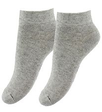 Fuzzies Ankle Socks - 2-Pack - Grey Melange
