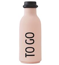 Design Letters Water Bottle - Pink w. To Go