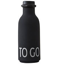 Design Letters Water Bottle - Black w. To Go
