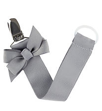 By Stær Pacifier Clip - Gray w. Bow
