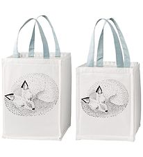 Bloomingville Storage Bags - 2 pcs - 30/40 cm - White/Light Blue