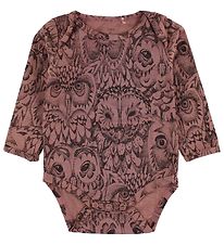 Soft Gallery Bodysuit L/S - Bob - Burlwood w. Owls