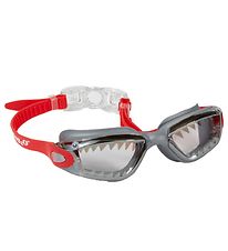 Bling2o Swim Goggles - Jaws - Red/Grey w. Shark