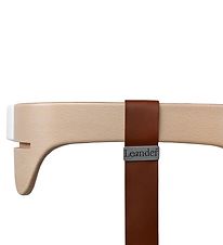 Leander Classic High Chair Safety Bar - Wood w. Leather Strap