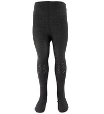 GoBabyGo Non-Slip Tights - Dark Grey Melange