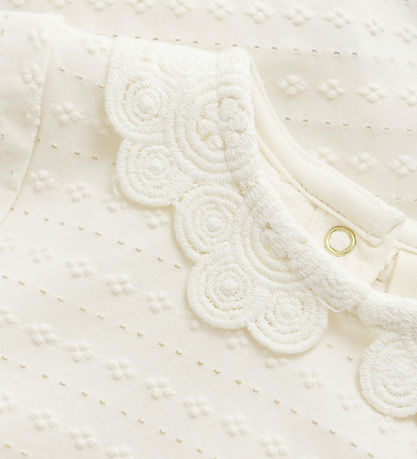 Minymo Bodysuit L/æ - Eggnog w. Pattern