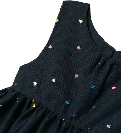 Name It Dress - NmfVabos - Dark Sapphire w. Hearts