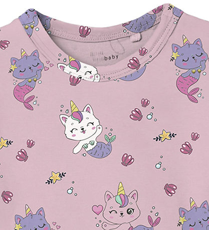 Name It Zomerromper - NbfVandora - Parfait Pink m. Zeemeerminkat