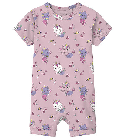 Name It Zomerromper - NbfVandora - Parfait Pink m. Zeemeerminkat