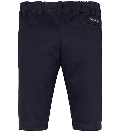 Calvin Klein Trousers - Sateen Chino - Night Sky