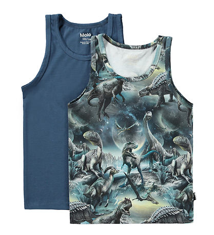 Molo Unterhemden - Jayden - 2er-Pack - Dinos Ruhig