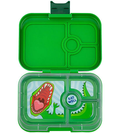 Yumbox Matlåda m. 4 rum - Bento Panino - Jurassic Green - Dino