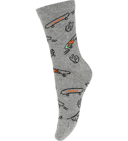 Melton Socks - Skater - Light Grey Melange
