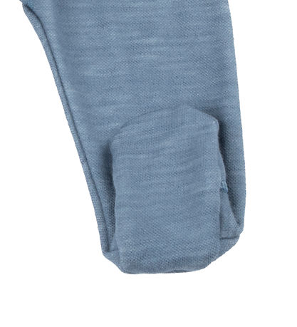 Joha Leggings m. Fötter - Ull/Bambu - Blå