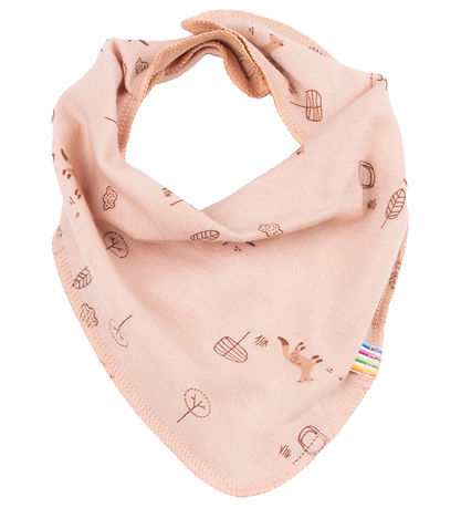 Joha Teething Bib - Wool/Cotton - Peach