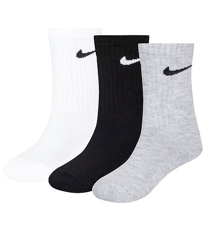 Nike Socken - Gepolstert - 3er-Pack - Weiß/Schwarz/Grau