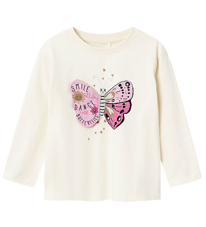 Name It Bluse - NmfLovely - Jet Stream m. Schmetterling