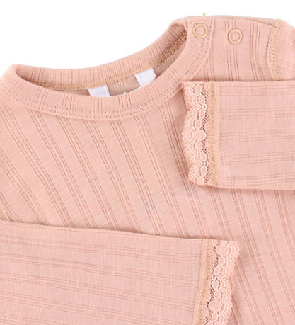Joha Bluse - Wolle/Seide - Pfirsich