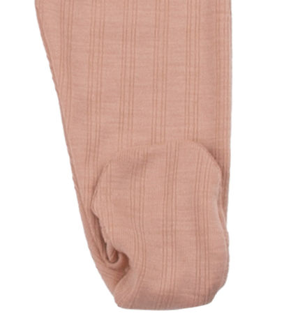 Joha Leggings w. Feet - Wool/Silk - Peach