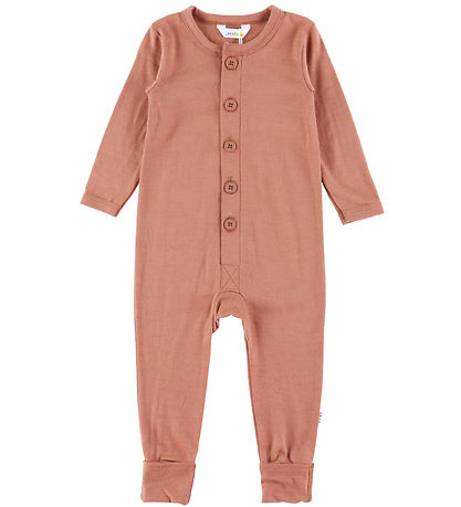 Joha Onesie - Ull - Röd/Brun