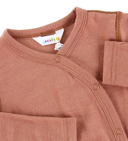 Joha Wrap Bodysuit L/æ - Wool - Red/Brown