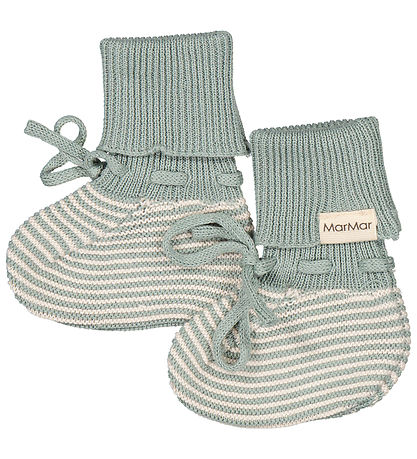 MarMar Booties - Knitted - Dusty Jade Stripe