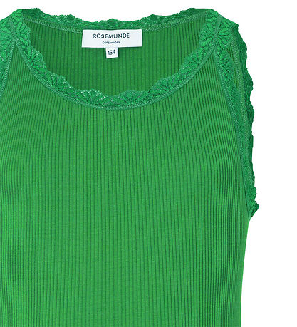 Rosemunde Top - Lang - Seide/Baumwolle - Hell Green m. Spitze