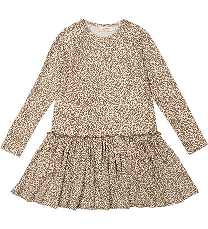 MarMar Kjóll - Viscose - Debbie - Forest Brown Leo